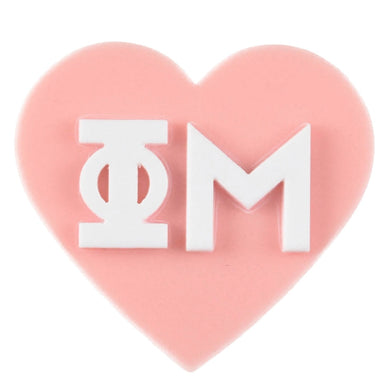 Acrylic Heart Pin- Phi Mu