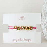 Bubble Cord Bracelet- Phi Mu