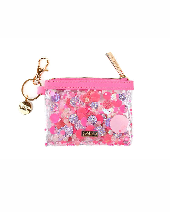 Confetti Keychain Wallet- Pink Party