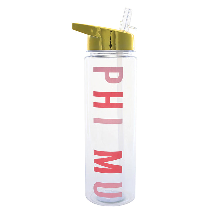 Flip Top Water Bottle - Phi Mu