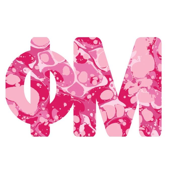 Sorority Acrylic Marbled Hanger-Phi Mu