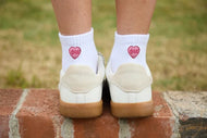 Heart Quarter Socks- Phi Mu