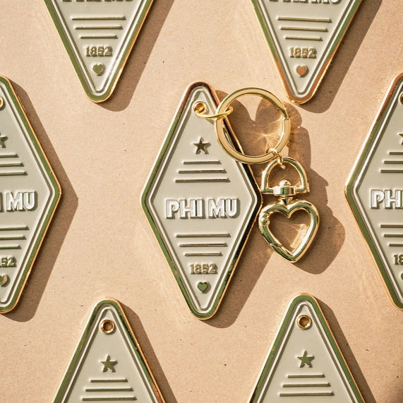 Enamel Motel Keychain- Phi Mu