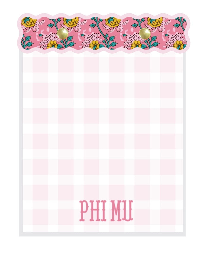 Block Print Notepad- Phi Mu