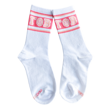 Retro Stripe Socks- Gamma Phi Beta