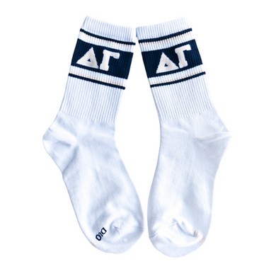 Retro Stripe Socks- Delta Gamma