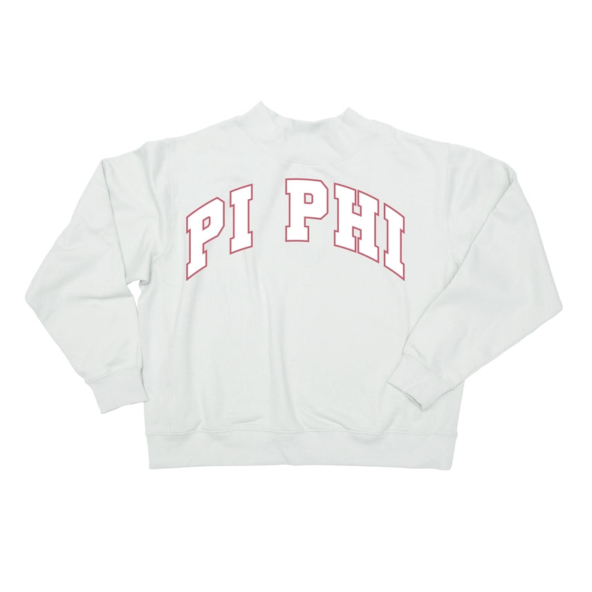 Mock Neck Twill Sweatshirt- Pi Beta Phi