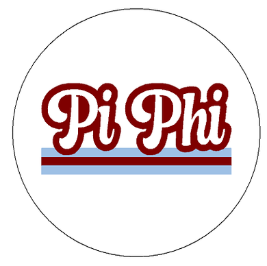 Retro Stripe Button- Pi Beta Phi