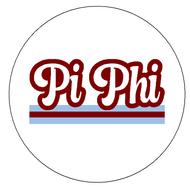 Retro Stripe Button- Pi Beta Phi