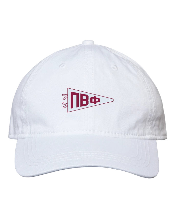 Needlepoint Pennant Hat- Pi Beta Phi