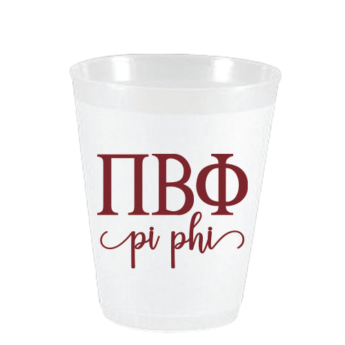 Frost Flex Cups- Pi Beta Phi Letters and Names