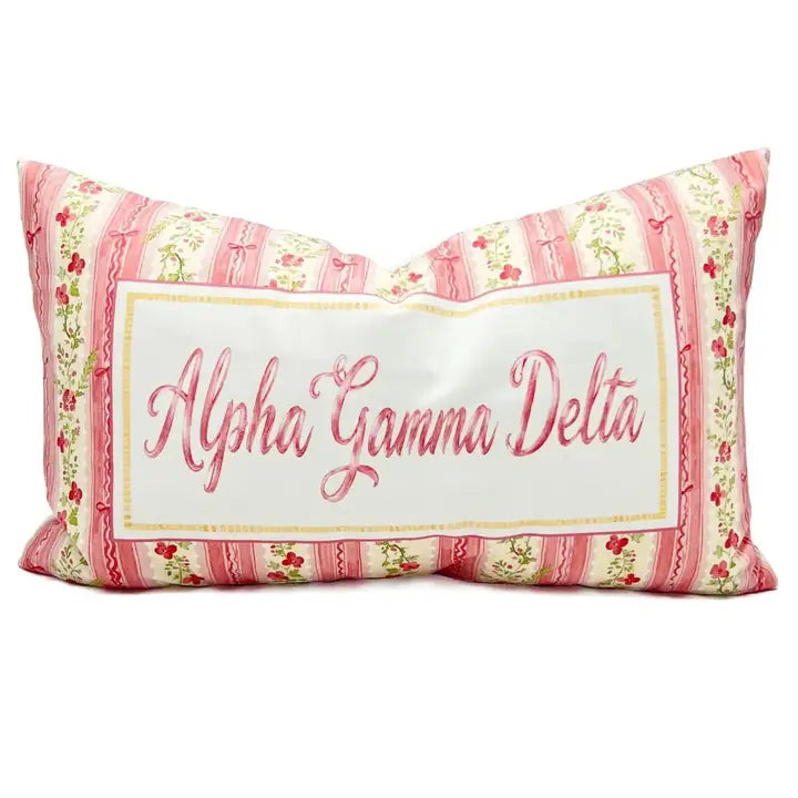 Grandmillenial Velvet Pillow- Alpha Gamma Delta