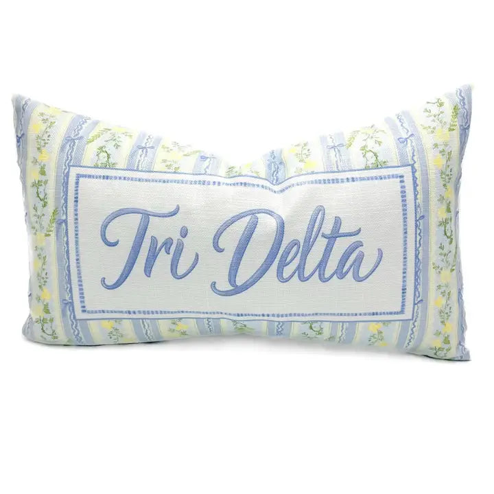 Grandmillenial Velvet Pillow- Delta Delta Delta