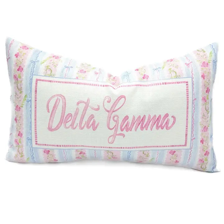 Grandmillenial Velvet Pillow- Delta Gamma