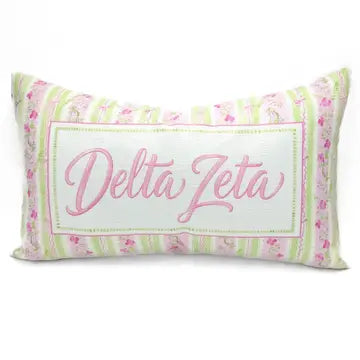 Grandmillenial Velvet Pillow- Delta Zeta