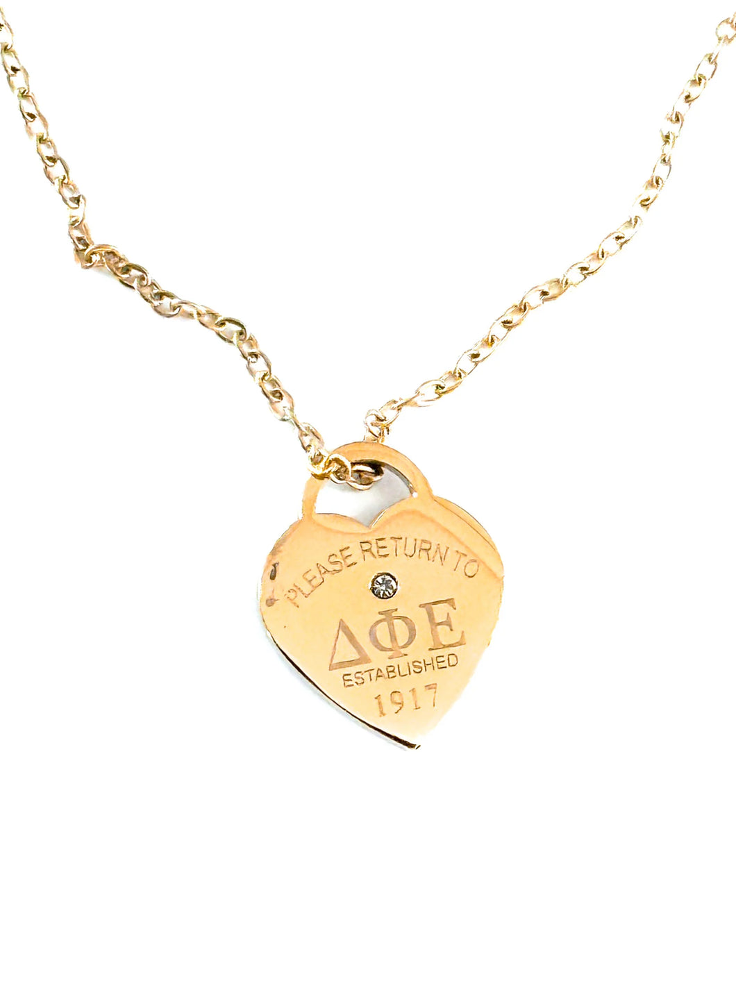 Please Return Necklace- Delta Phi Epsilon