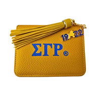 Tassel Keychain Zipper Wallet- Sigma Gamma Rho