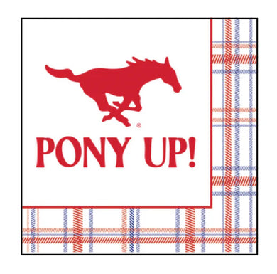 Plaid Napkins- SMU