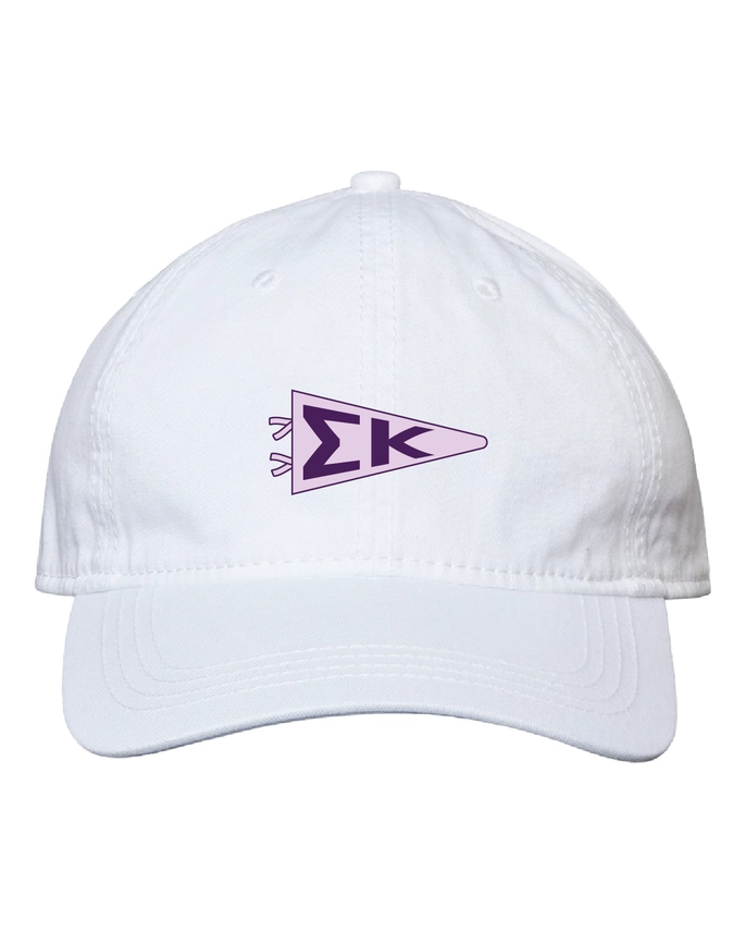 Needlepoint Pennant Hat- Sigma Kappa