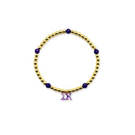 Beaded Charm Bracelet- Sigma Kappa
