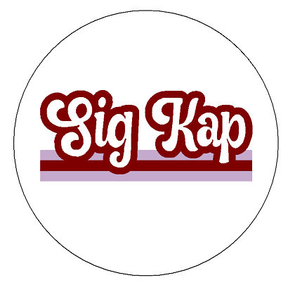 Retro Stripe Button- Sigma Kappa