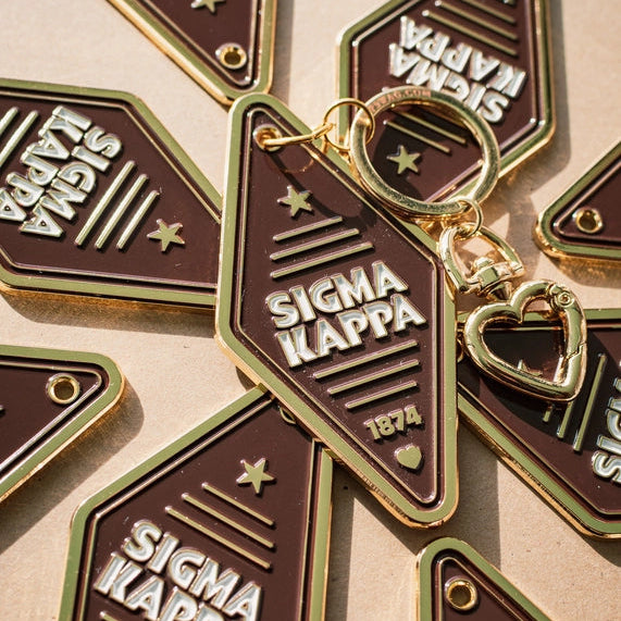 Enamel Motel Keychain- Sigma Kappa