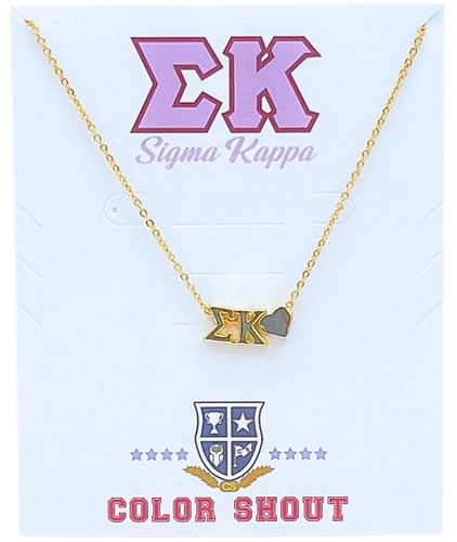 Heart Necklace- Sigma Kappa