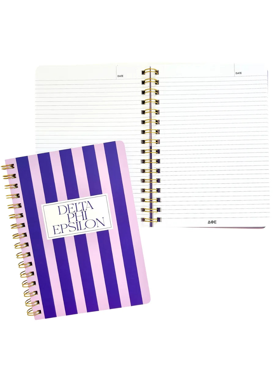 Striped Notebook- Delta Phi Epsilon