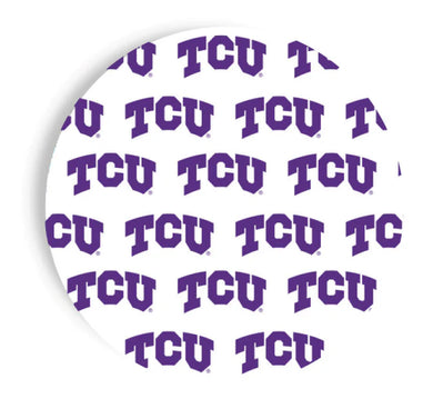 Repeating Logo 7 inch Plates- TCU