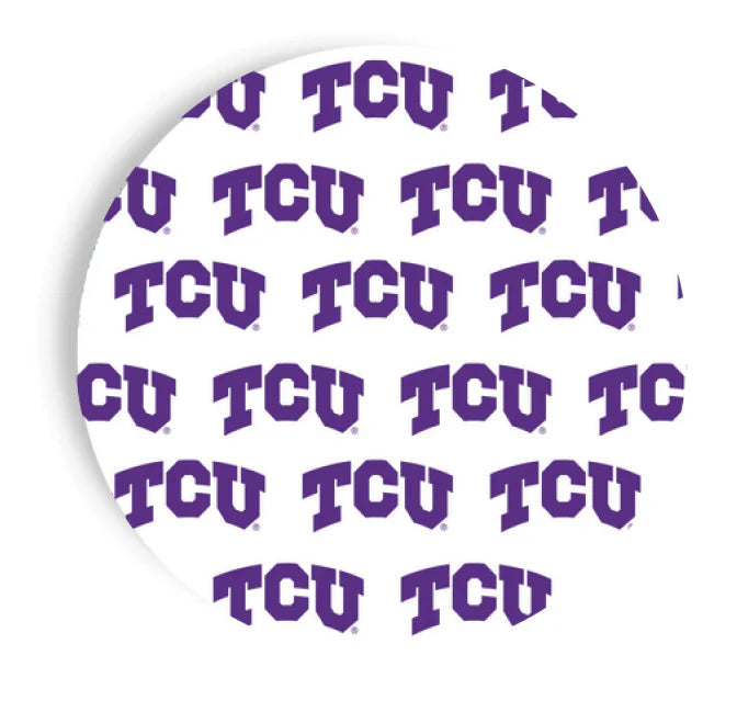 Repeating Logo 7 inch Plates- TCU