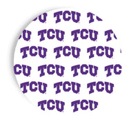 Repeating Logo 7 inch Plates- TCU