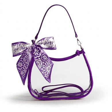 Clear Purse with Scarf- TCU