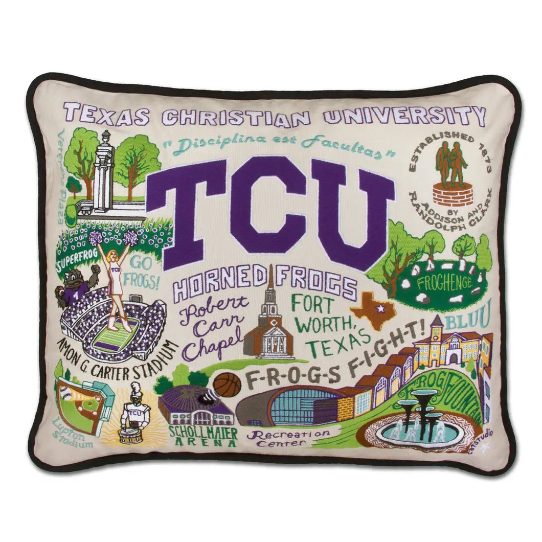 Embroidered Pillow- TCU