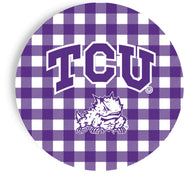 Plaid 9 inch Plates- TCU