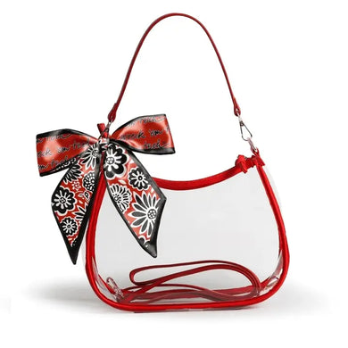 Clear Purse with Scarf- Tech