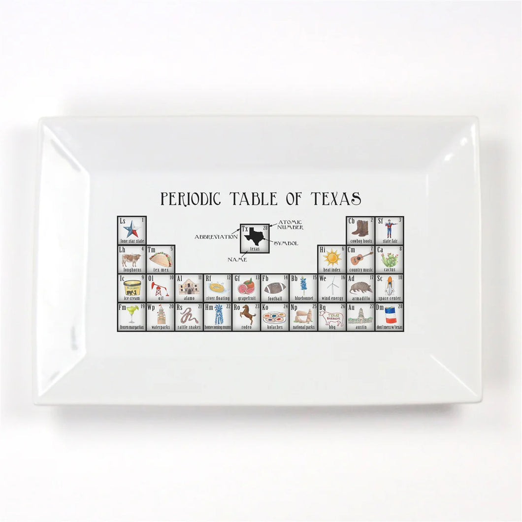 Periodic Table of Texas Platter