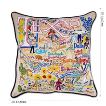 Hand-Embroidered Pillow- Texas