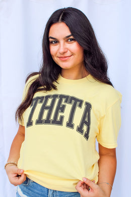Varsity Arch Puff Tee- Kappa Alpha Theta
