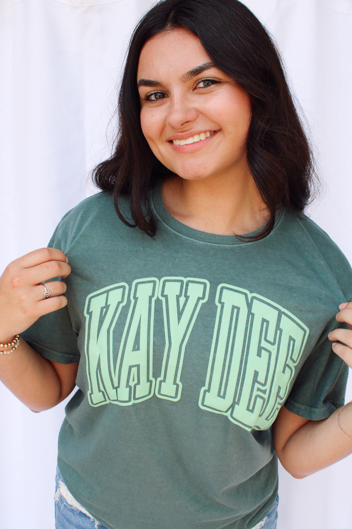 Varsity Arch Puff Tee- Kappa Delta