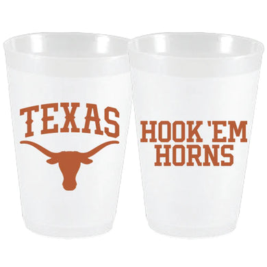 Hook 'Em Horns Logo Frost Flex Cups