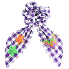 Gingham Beaded Scrunchie- Waldemar