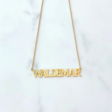 Camp Nameplate Necklace- Waldemar