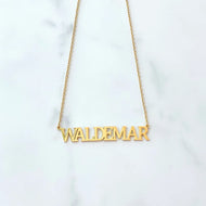 Camp Nameplate Necklace- Waldemar