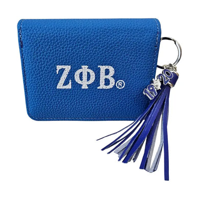 Tassel Keychain Zipper Wallet- Zeta Phi Beta