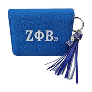 Tassel Keychain Zipper Wallet- Zeta Phi Beta