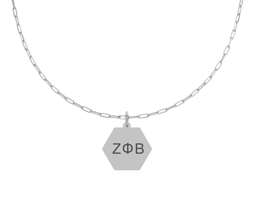 Paperclip Design Necklace- Zeta Phi Beta