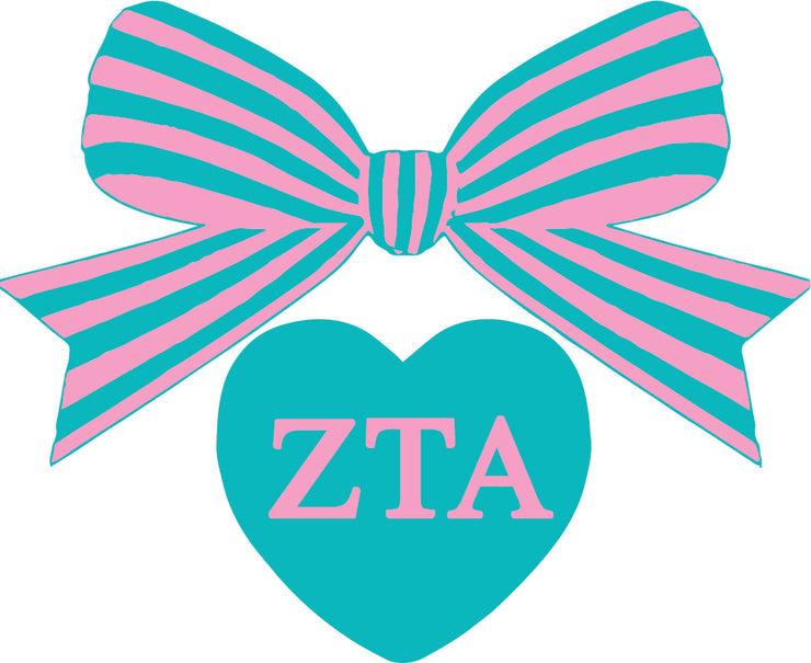 Bow Decal- Zeta Tau Alpha