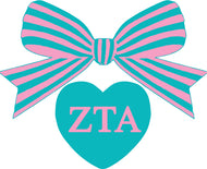 Bow Decal- Zeta Tau Alpha