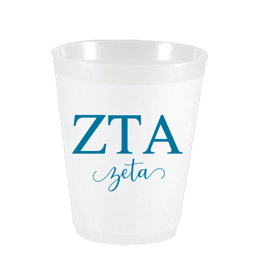 Frost Flex Cups- Zeta Tau Alpha Letters and Names