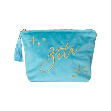 Velvet Cosmetic Pouch- Zeta Tau Alpha